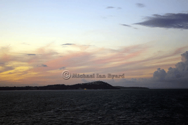 Sunset and Carthage from the sea
